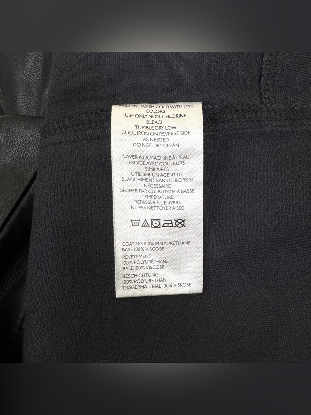 NWT Anthropologie Pilcro Rylan Faux Leather Flare Wide Leg Pants Black Size 31 - Picture 11 of 11